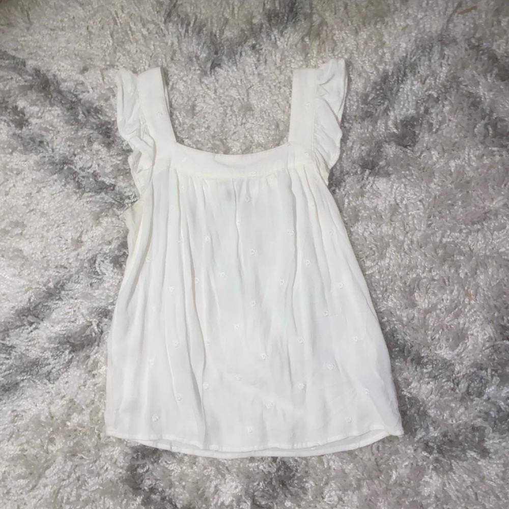 White Flowy Top